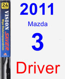 Driver Wiper Blade for 2011 Mazda 3 - Vision Saver