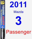 Passenger Wiper Blade for 2011 Mazda 3 - Vision Saver