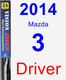 Driver Wiper Blade for 2014 Mazda 3 - Vision Saver