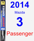 Passenger Wiper Blade for 2014 Mazda 3 - Vision Saver