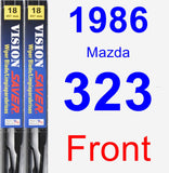 Front Wiper Blade Pack for 1986 Mazda 323 - Vision Saver