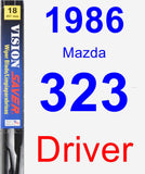 Driver Wiper Blade for 1986 Mazda 323 - Vision Saver