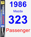 Passenger Wiper Blade for 1986 Mazda 323 - Vision Saver