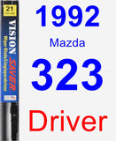 Driver Wiper Blade for 1992 Mazda 323 - Vision Saver