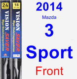 Front Wiper Blade Pack for 2014 Mazda 3 Sport - Vision Saver