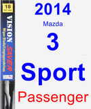 Passenger Wiper Blade for 2014 Mazda 3 Sport - Vision Saver
