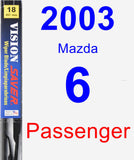 Passenger Wiper Blade for 2003 Mazda 6 - Vision Saver