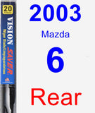 Rear Wiper Blade for 2003 Mazda 6 - Vision Saver