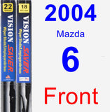 Front Wiper Blade Pack for 2004 Mazda 6 - Vision Saver