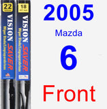 Front Wiper Blade Pack for 2005 Mazda 6 - Vision Saver
