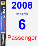 Passenger Wiper Blade for 2008 Mazda 6 - Vision Saver