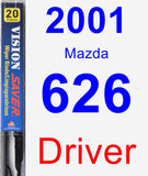 Driver Wiper Blade for 2001 Mazda 626 - Vision Saver