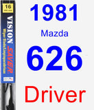 Driver Wiper Blade for 1981 Mazda 626 - Vision Saver