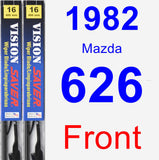 Front Wiper Blade Pack for 1982 Mazda 626 - Vision Saver