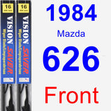 Front Wiper Blade Pack for 1984 Mazda 626 - Vision Saver