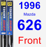 Front Wiper Blade Pack for 1996 Mazda 626 - Vision Saver