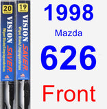 Front Wiper Blade Pack for 1998 Mazda 626 - Vision Saver