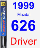 Driver Wiper Blade for 1999 Mazda 626 - Vision Saver