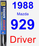 Driver Wiper Blade for 1988 Mazda 929 - Vision Saver