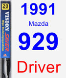 Driver Wiper Blade for 1991 Mazda 929 - Vision Saver