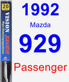 Passenger Wiper Blade for 1992 Mazda 929 - Vision Saver