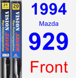 Front Wiper Blade Pack for 1994 Mazda 929 - Vision Saver