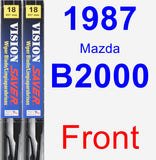 Front Wiper Blade Pack for 1987 Mazda B2000 - Vision Saver