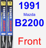 Front Wiper Blade Pack for 1991 Mazda B2200 - Vision Saver