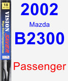 Passenger Wiper Blade for 2002 Mazda B2300 - Vision Saver