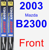 Front Wiper Blade Pack for 2003 Mazda B2300 - Vision Saver