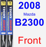 Front Wiper Blade Pack for 2008 Mazda B2300 - Vision Saver