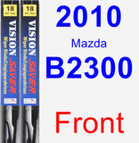 Front Wiper Blade Pack for 2010 Mazda B2300 - Vision Saver