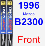 Front Wiper Blade Pack for 1996 Mazda B2300 - Vision Saver