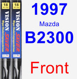 Front Wiper Blade Pack for 1997 Mazda B2300 - Vision Saver