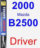 Driver Wiper Blade for 2000 Mazda B2500 - Vision Saver