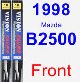 Front Wiper Blade Pack for 1998 Mazda B2500 - Vision Saver