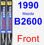 Front Wiper Blade Pack for 1990 Mazda B2600 - Vision Saver