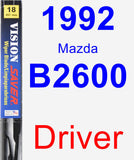 Driver Wiper Blade for 1992 Mazda B2600 - Vision Saver