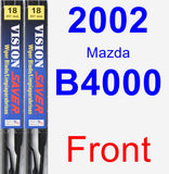 Front Wiper Blade Pack for 2002 Mazda B4000 - Vision Saver