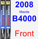 Front Wiper Blade Pack for 2008 Mazda B4000 - Vision Saver