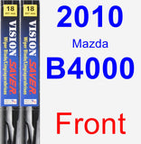 Front Wiper Blade Pack for 2010 Mazda B4000 - Vision Saver