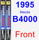 Front Wiper Blade Pack for 1995 Mazda B4000 - Vision Saver