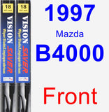 Front Wiper Blade Pack for 1997 Mazda B4000 - Vision Saver