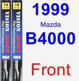 Front Wiper Blade Pack for 1999 Mazda B4000 - Vision Saver