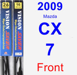 Front Wiper Blade Pack for 2009 Mazda CX-7 - Vision Saver
