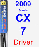 Driver Wiper Blade for 2009 Mazda CX-7 - Vision Saver
