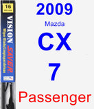 Passenger Wiper Blade for 2009 Mazda CX-7 - Vision Saver