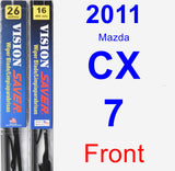 Front Wiper Blade Pack for 2011 Mazda CX-7 - Vision Saver