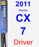 Driver Wiper Blade for 2011 Mazda CX-7 - Vision Saver