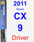 Driver Wiper Blade for 2011 Mazda CX-9 - Vision Saver